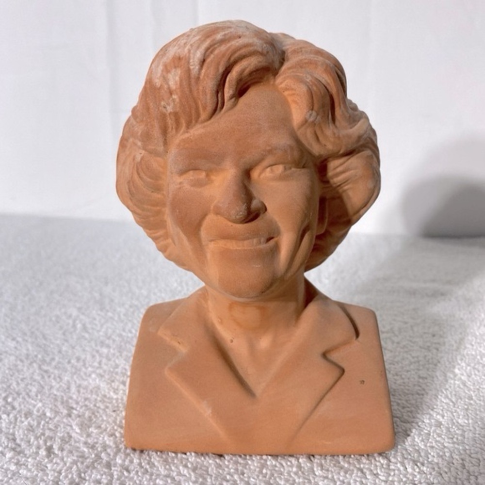 Vintage Golden Girls Rose Terra Cotta Bust Chia Pet Head